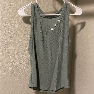 SHEIN Sage Button-Accent Tank Top